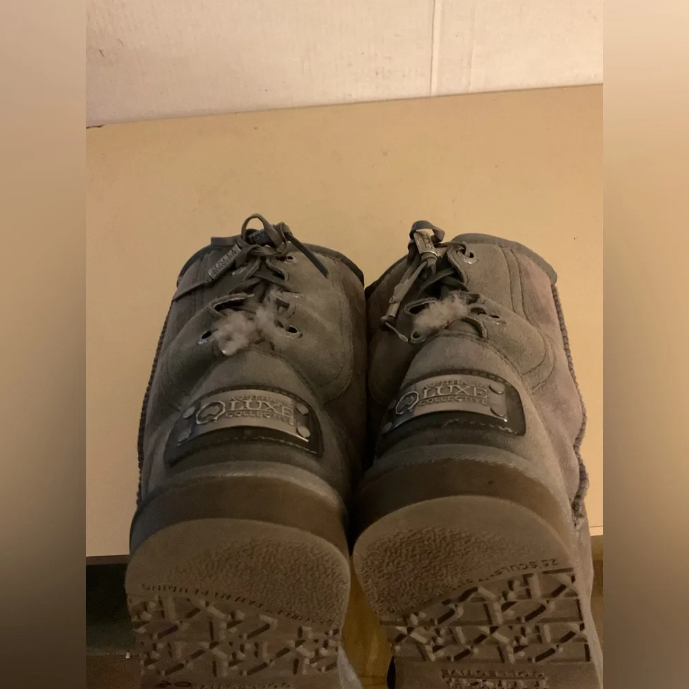 Australia Luxe Collective women gray suede dita short boots size 8 - Picture 10 of 10